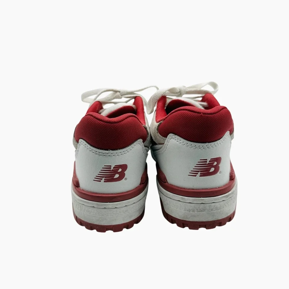 New Balance 550 Men's‎ White Red Suede Leather Low Top Sneakers Size 7